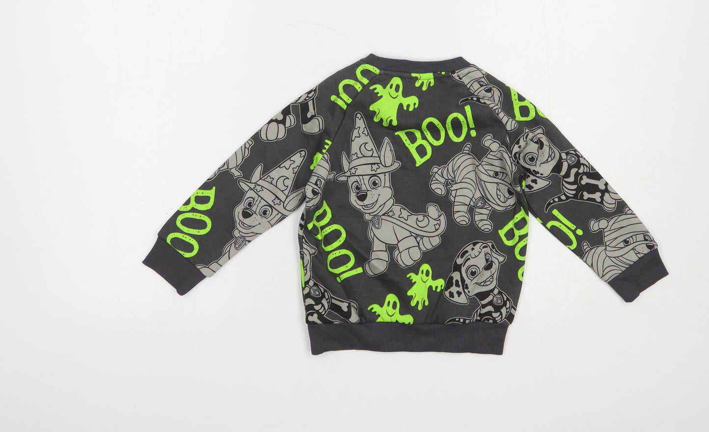 F&F Boys Grey  Cotton Pullover Sweatshirt Size 2-3 Years  Pullover - Paw Patrol Halloween