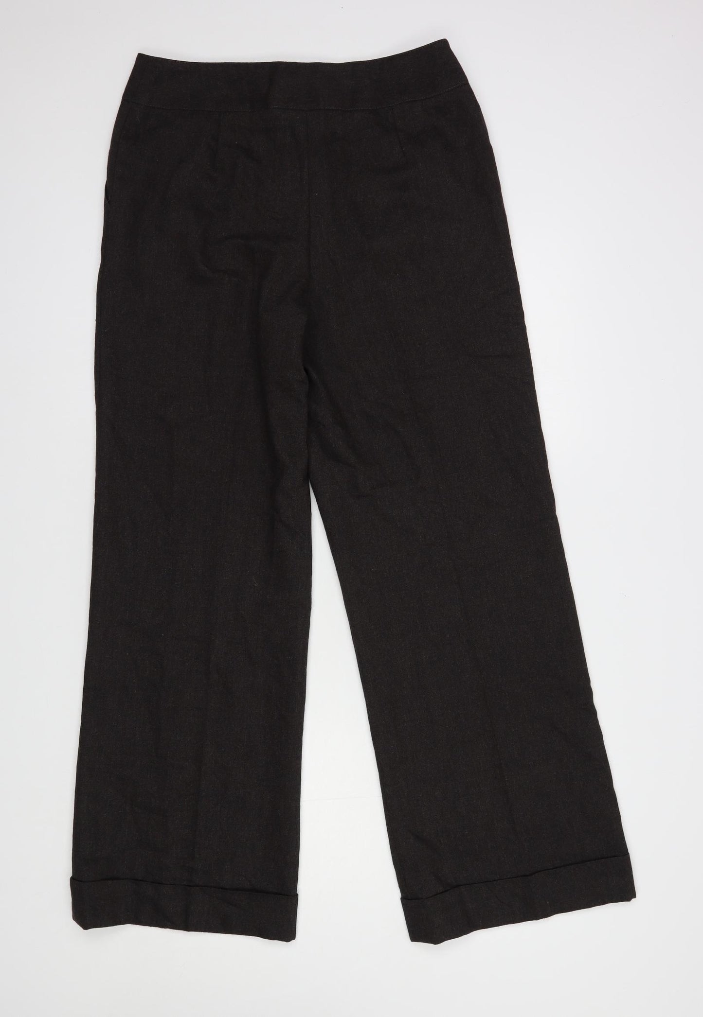 Windsmoor Womens Brown  Wool Dress Pants Trousers Size 10 L32 in Regular Button
