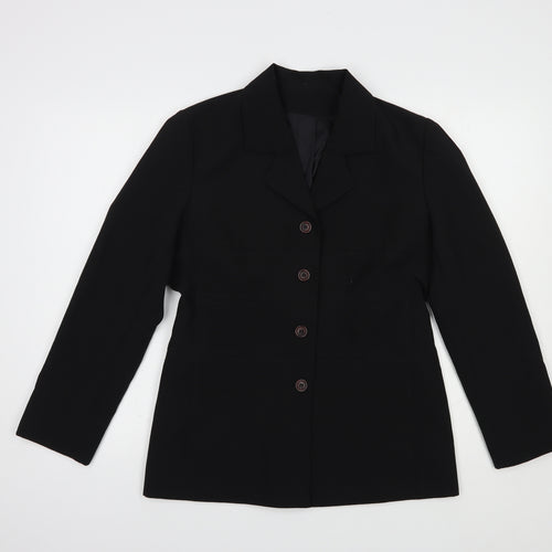 New Look Womens Black   Jacket Blazer Size 12  Button