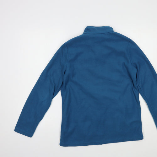 Alisson Vallee Womens Blue  Polyester Full Zip Sweatshirt Size S  Zip