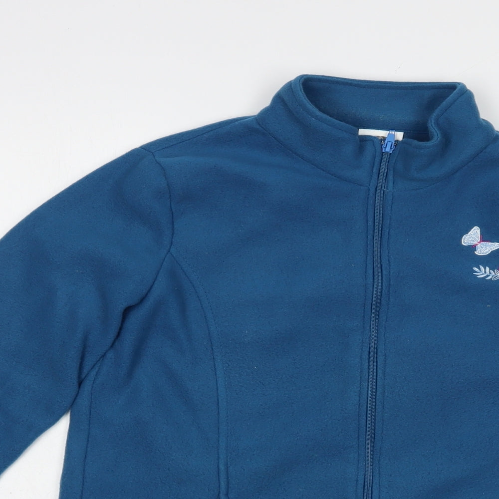 Alisson Vallee Womens Blue  Polyester Full Zip Sweatshirt Size S  Zip