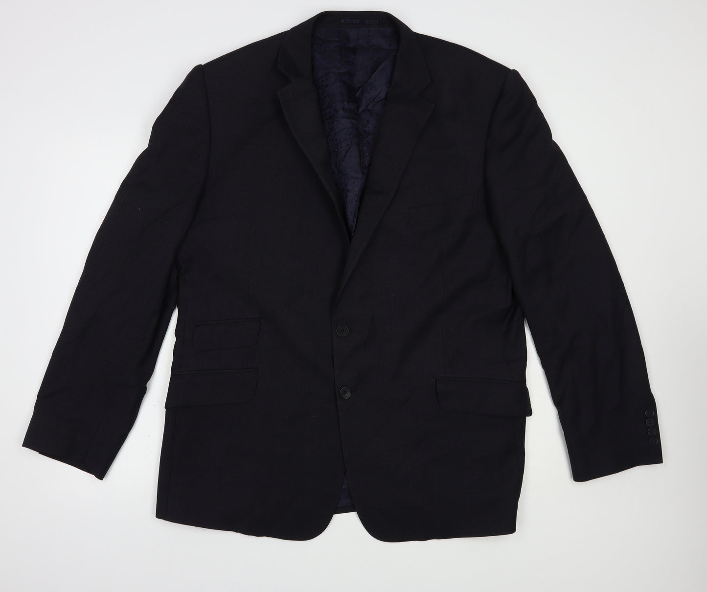 Jaeger Mens Blue   Jacket Blazer Size 46  Button