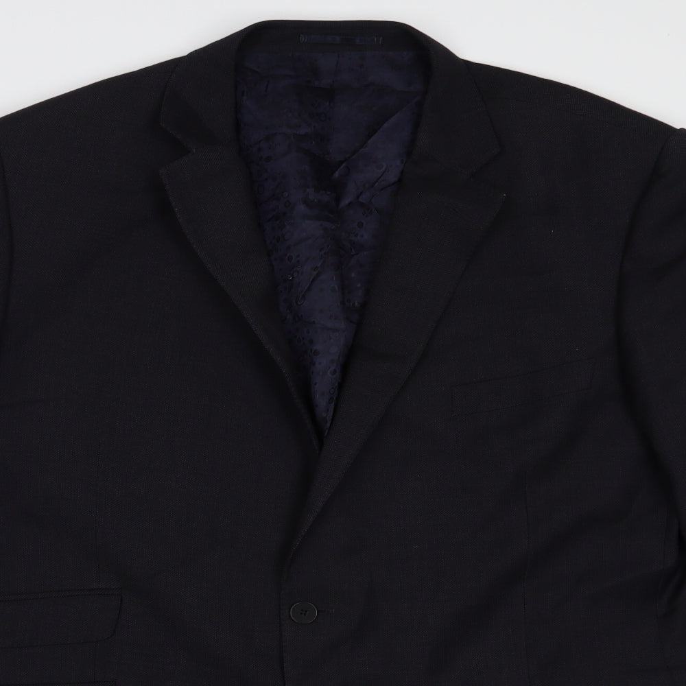 Jaeger Mens Blue   Jacket Blazer Size 46  Button