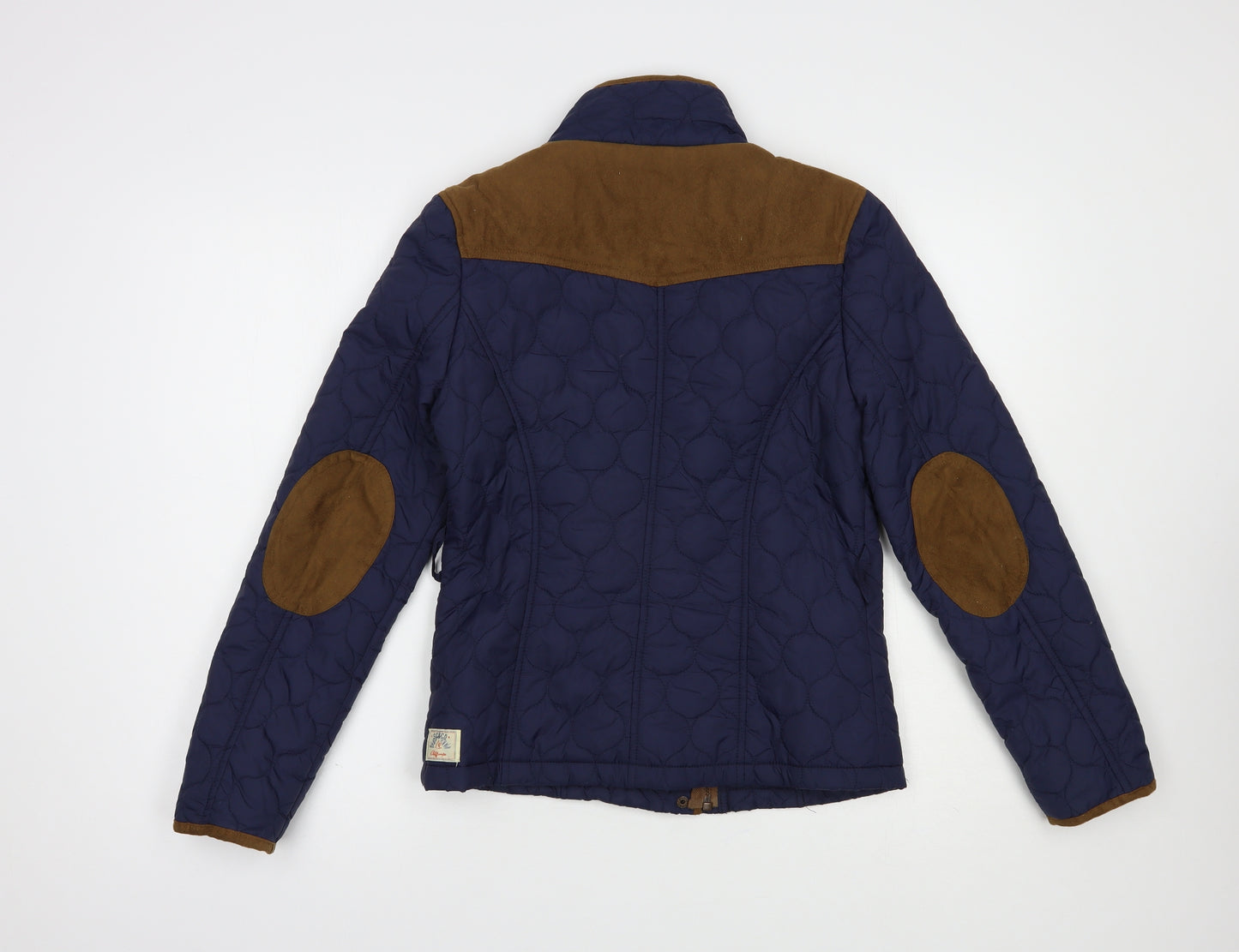 SoulCal&Co Womens Blue   Quilted Jacket Size 8  Zip