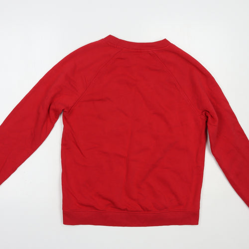 Nutmeg Womens Red  Cotton Pullover Sweatshirt Size 8  Pullover - Festive & Fierce