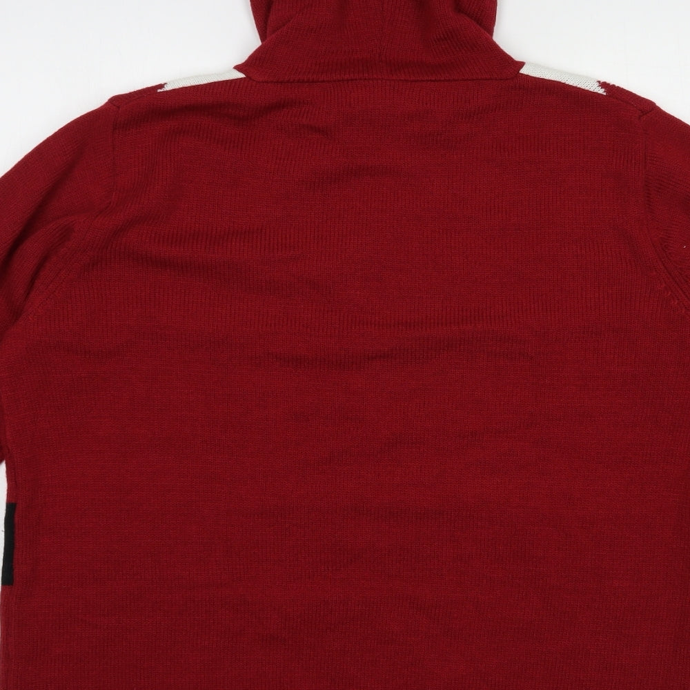NEXT Womens Red Round Neck  Acrylic Pullover Jumper Size 18   - Christmas Jumper