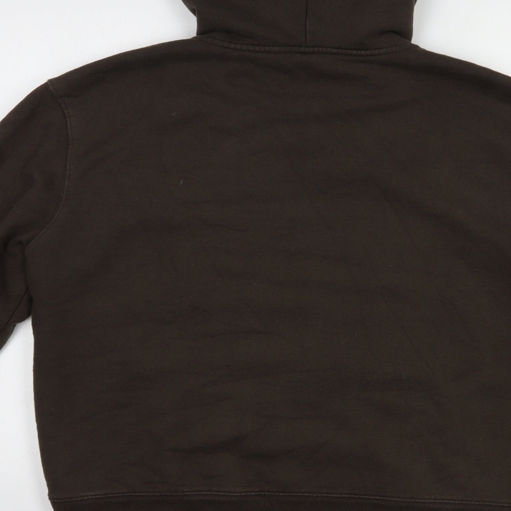 Gap Mens Brown  Cotton Full Zip Hoodie Size M   - Fluffy Lining