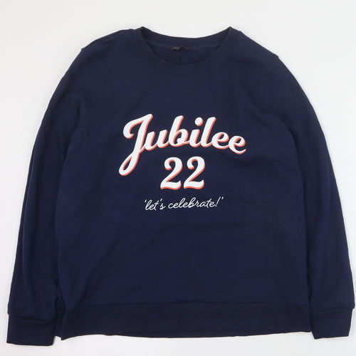 Marks and Spencer Womens Blue  Cotton Pullover Sweatshirt Size 18  Pullover - Jubilee