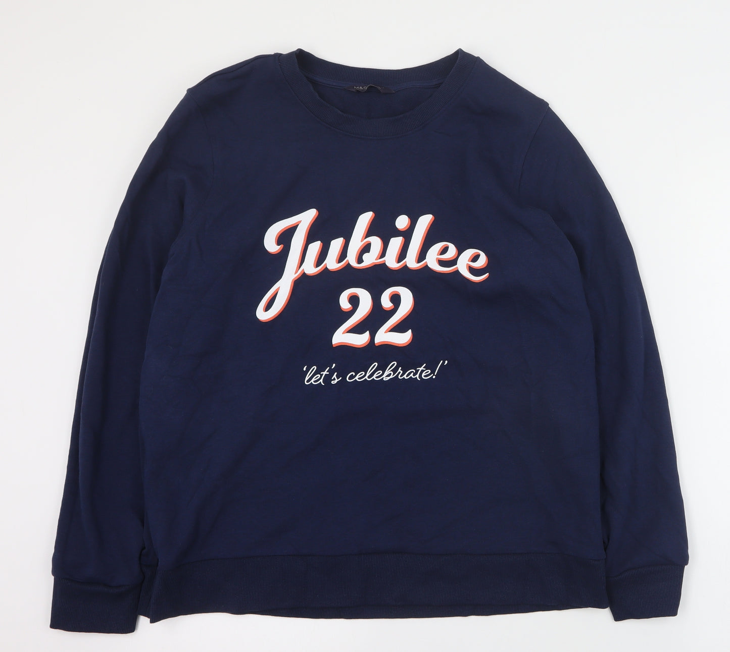 Marks and Spencer Womens Blue  Cotton Pullover Sweatshirt Size 18  Pullover - Jubilee