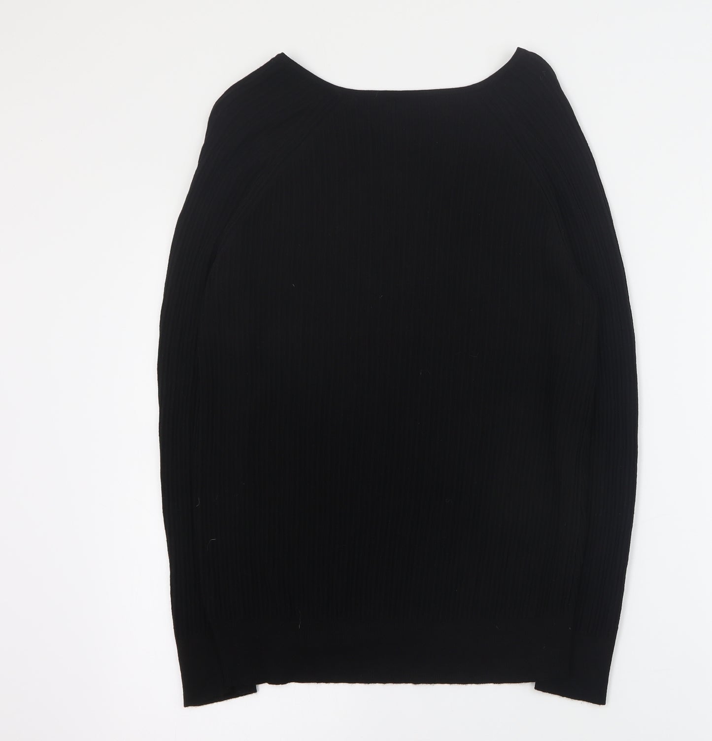 George Womens Black Round Neck  Viscose Pullover Jumper Size 16   - Ribbed