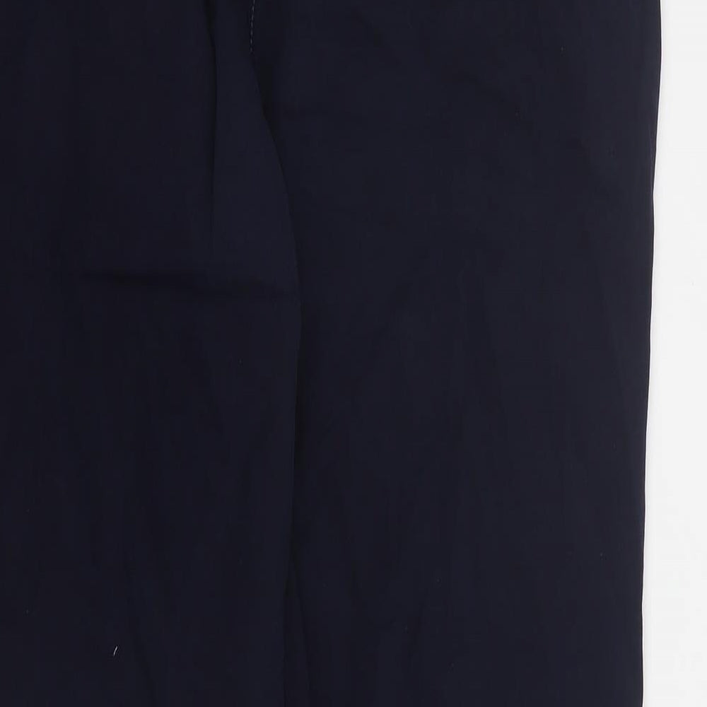 NEXT Womens Blue  Cotton Carrot Trousers Size 16 L28 in Regular Zip