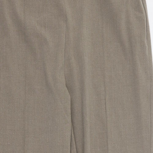 Classics Womens Brown  Polyester Dress Pants Trousers Size 16 L26 in Regular Button