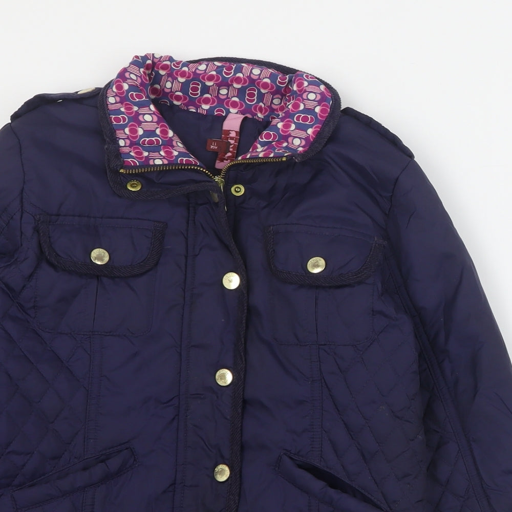 Ted Baker Girls Blue   Quilted Coat Size 11 Years  Zip