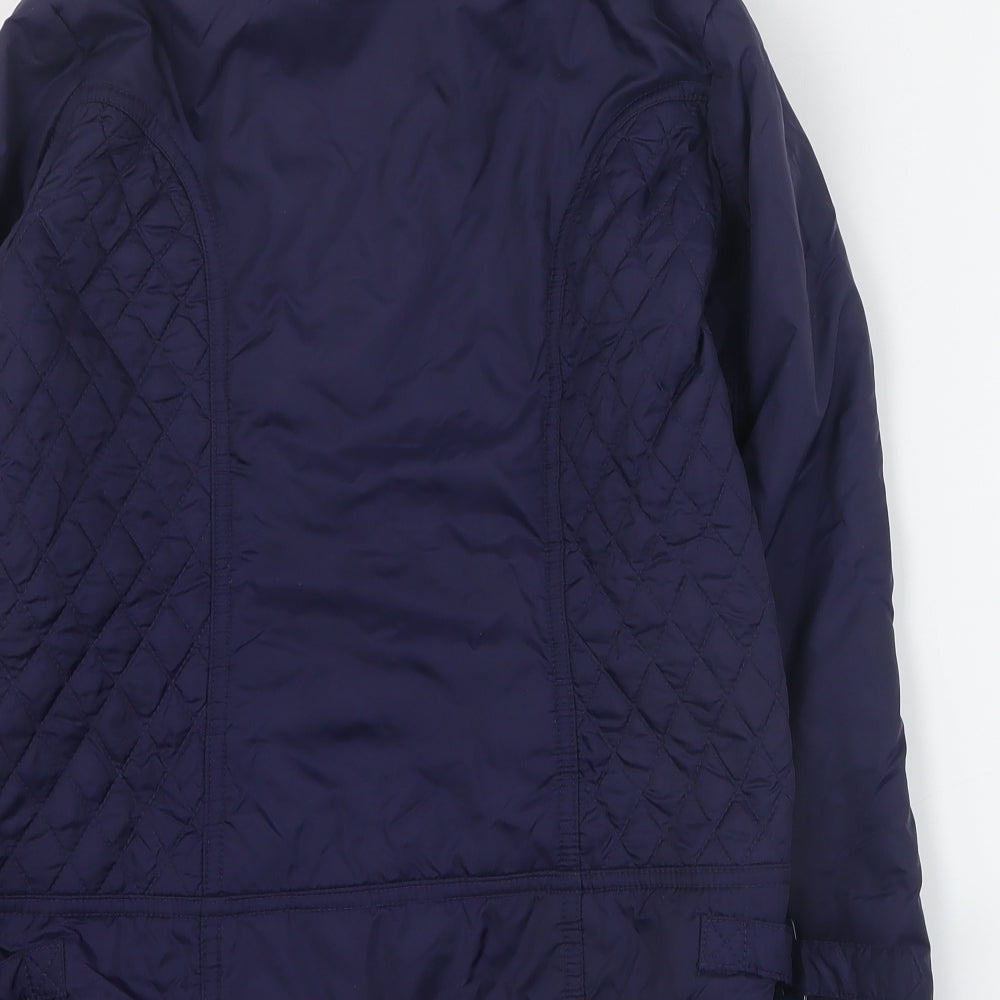 Ted Baker Girls Blue   Quilted Coat Size 11 Years  Zip