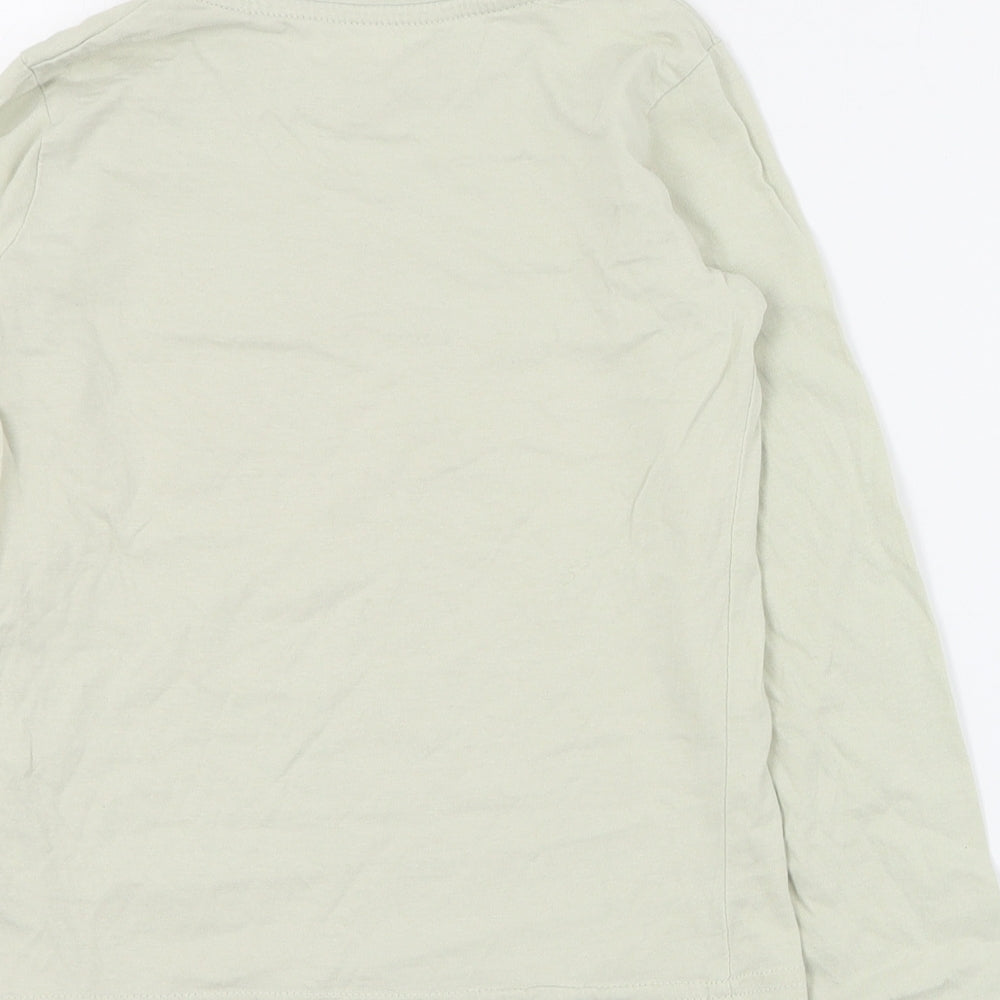 Primark Girls Beige  Cotton Pullover T-Shirt Size 5-6 Years Crew Neck Pullover