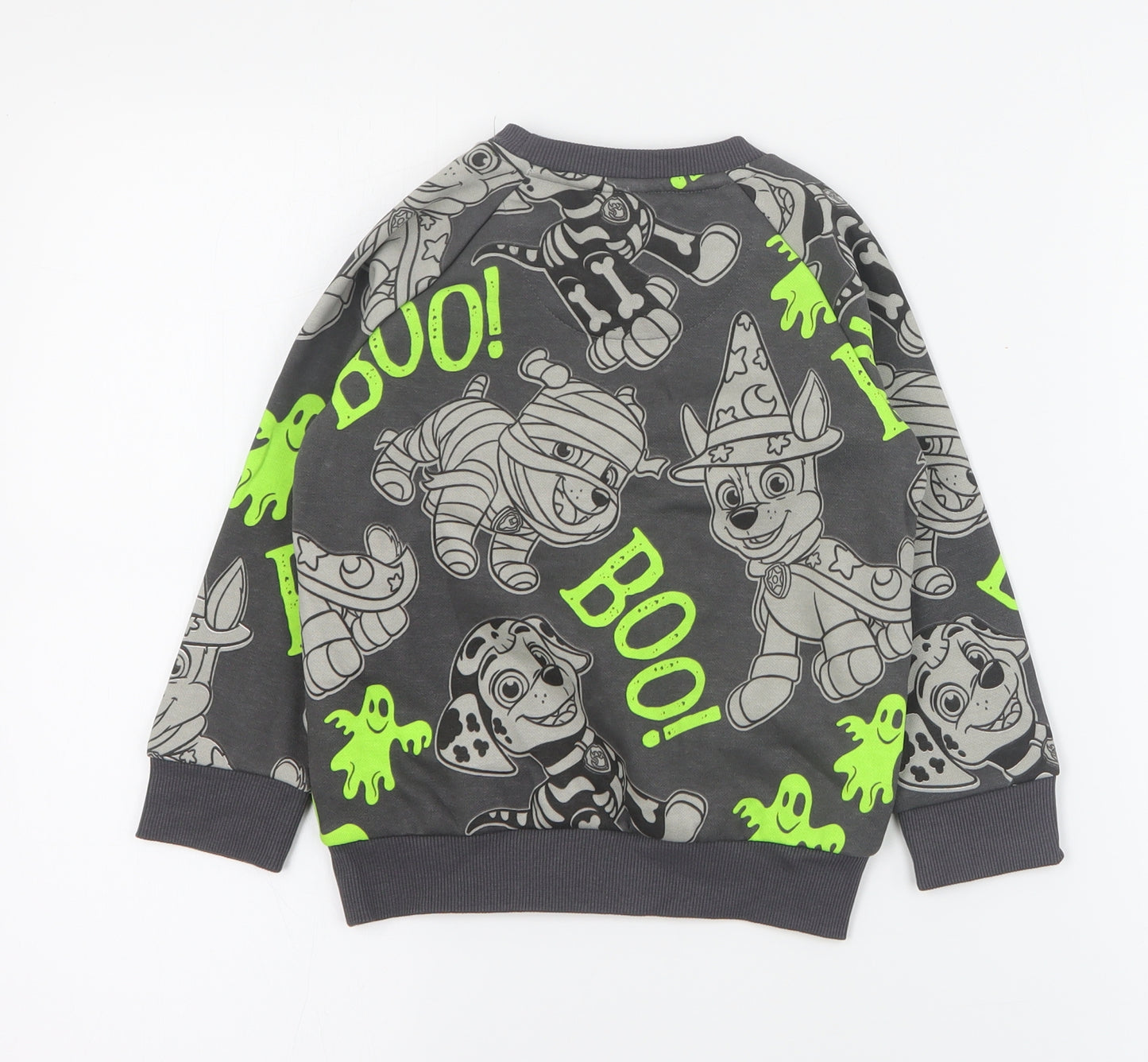 F&F Boys Grey  Cotton Pullover Sweatshirt Size 3-4 Years  Pullover - Paw Patrol Halloween