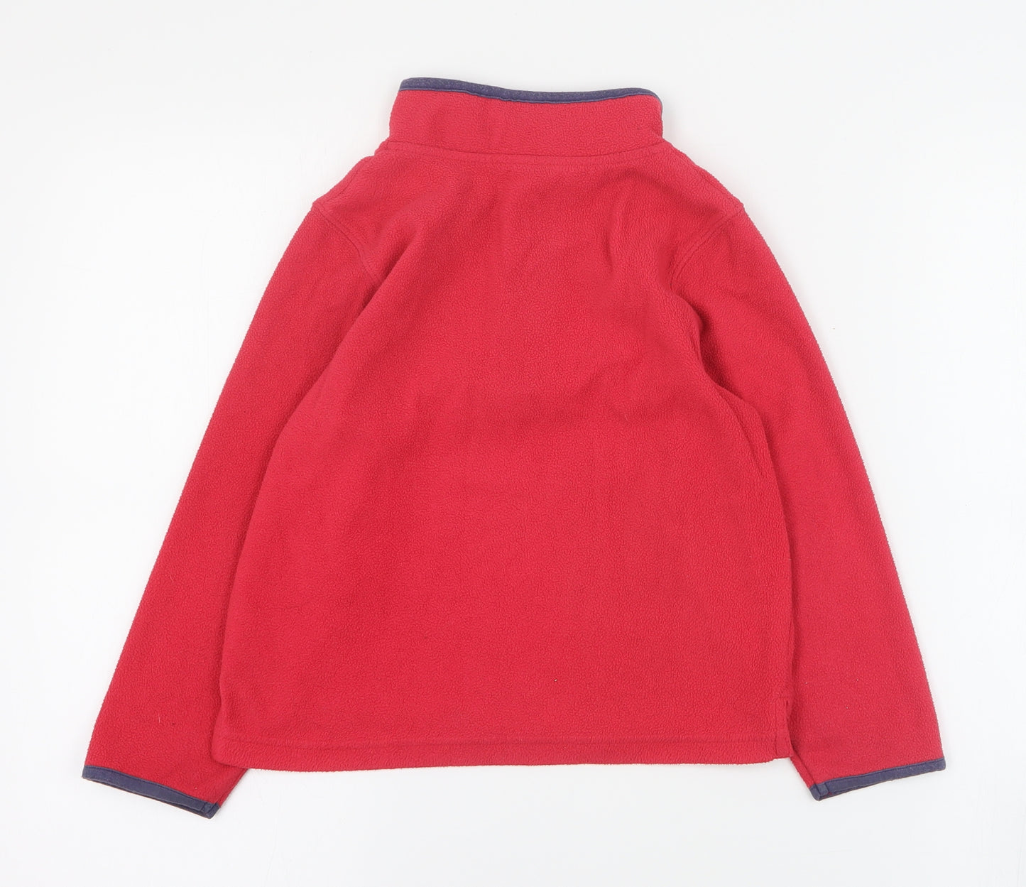 Marks and Spencer Boys Red  Polyester Henley Sweatshirt Size 5-6 Years  Snap