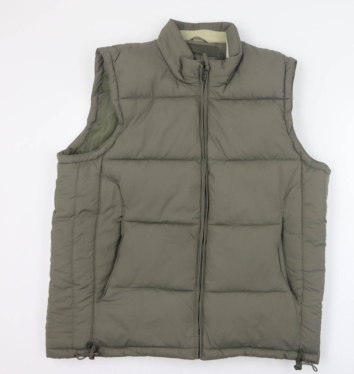Dunnes Mens Green   Gilet Coat Size L  Zip