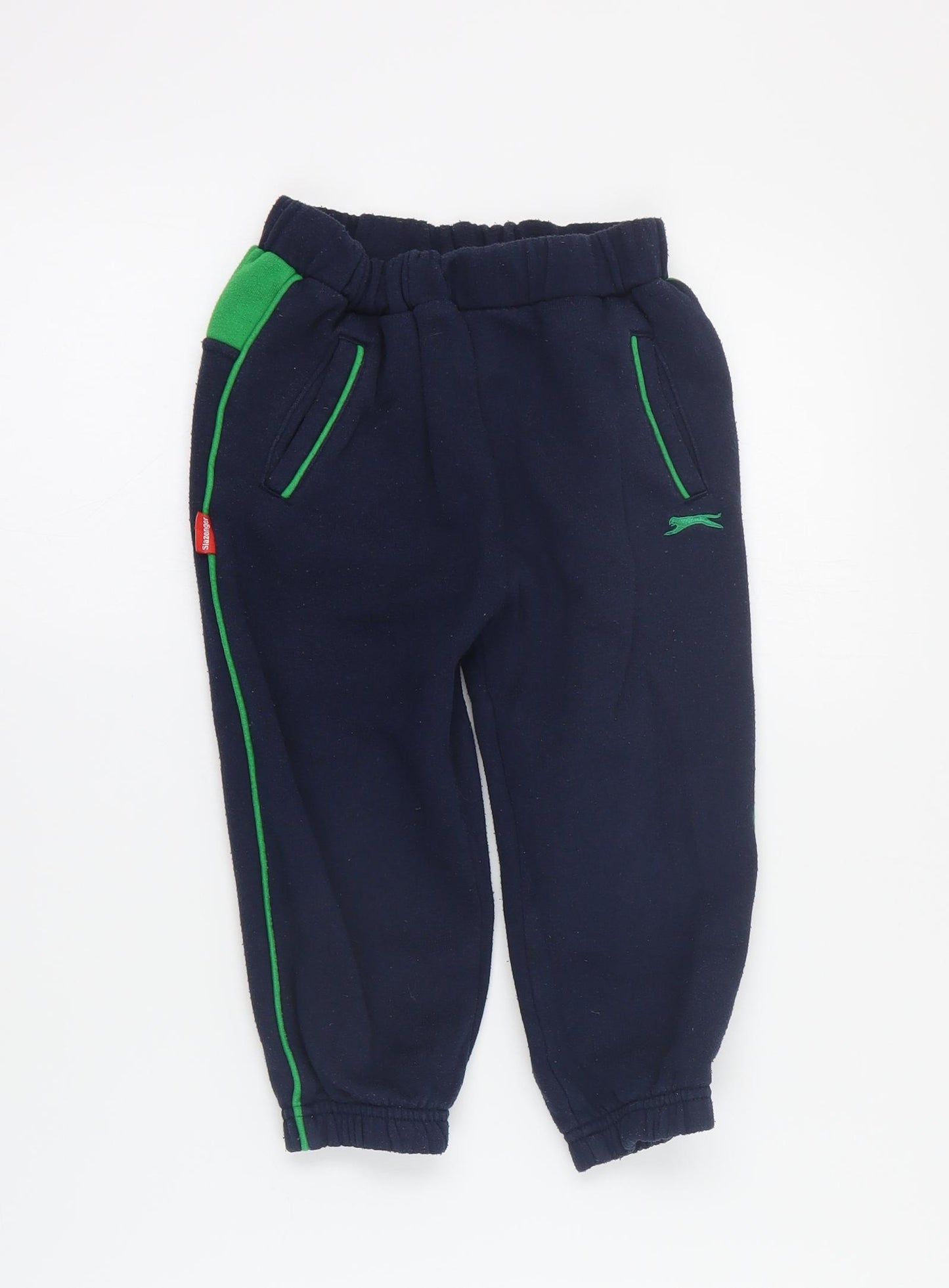 Slazenger Boys Black  Polyester Jogger Trousers Size 2-3 Years  Regular Pullover