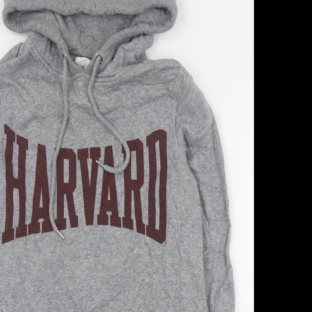 H&M Womens Grey  Cotton Pullover Hoodie Size S  Pullover