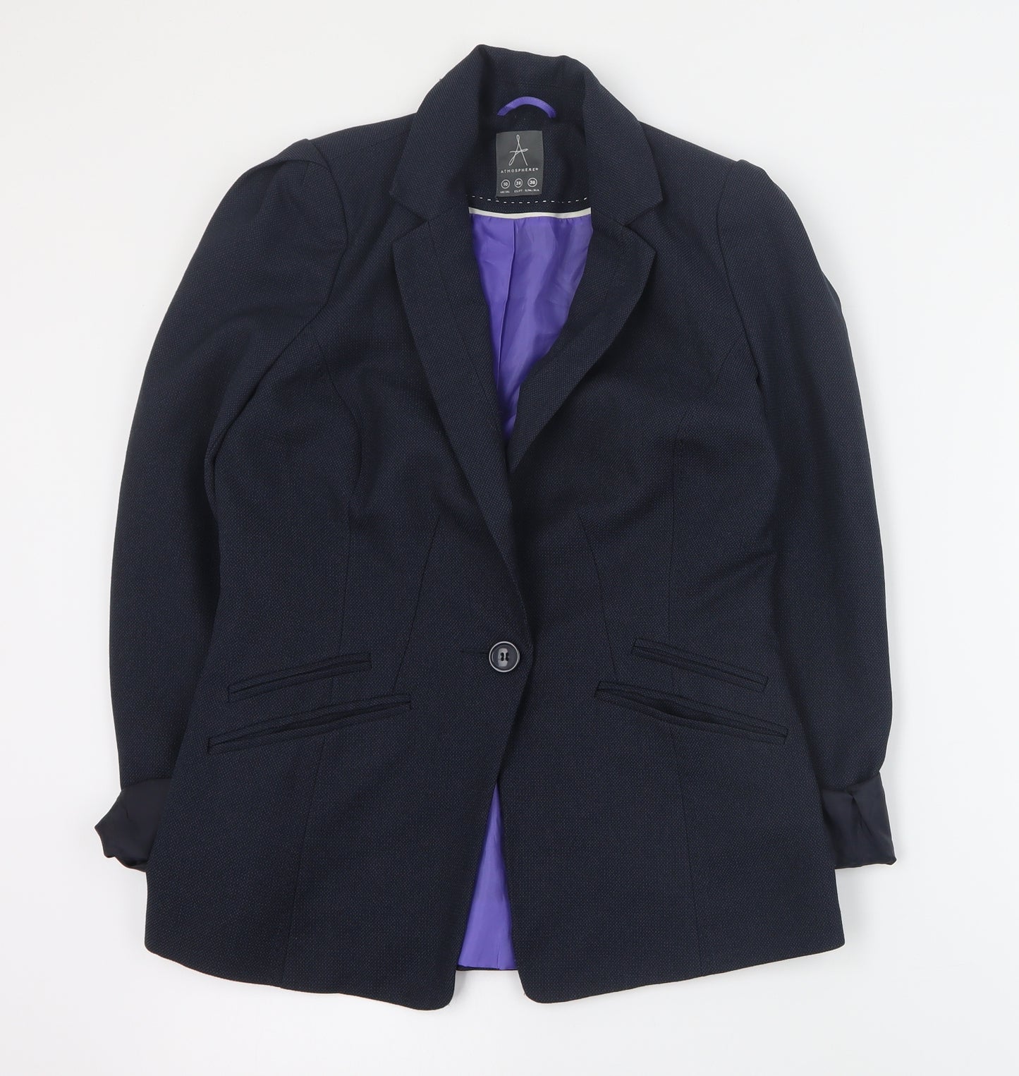 Primark Womens Blue   Jacket Blazer Size 10  Button