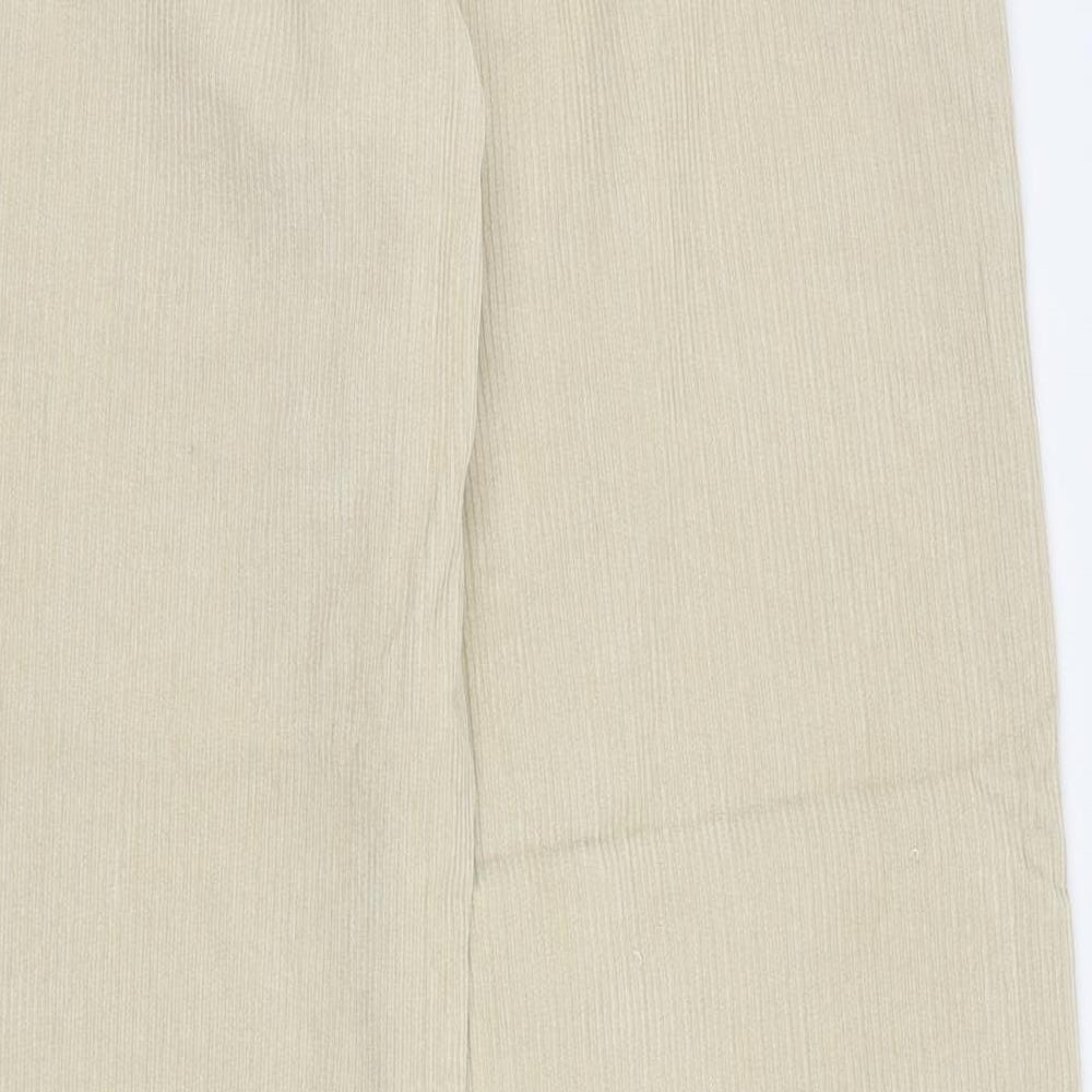 Stradivarius Womens Beige  Polyester Mom Jeans Size 12 L32 in Regular Zip