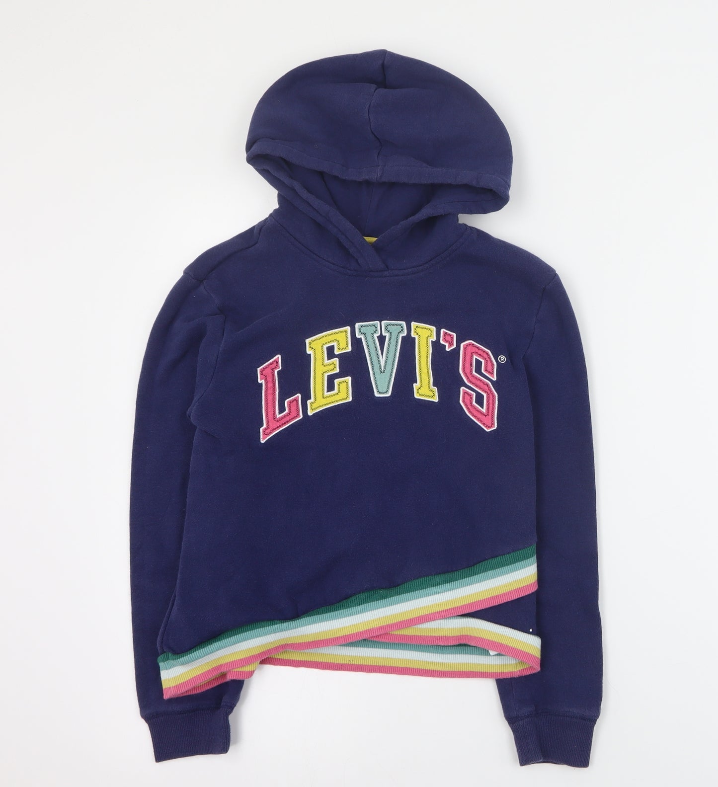 Levis Girls Blue  Cotton Pullover Hoodie Size 12 Years  Pullover