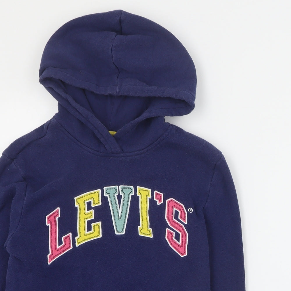 Levis Girls Blue  Cotton Pullover Hoodie Size 12 Years  Pullover