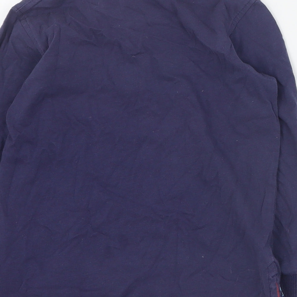 George Boys Blue  Cotton Basic Polo Size 3-4 Years Collared Button - Dinosaur