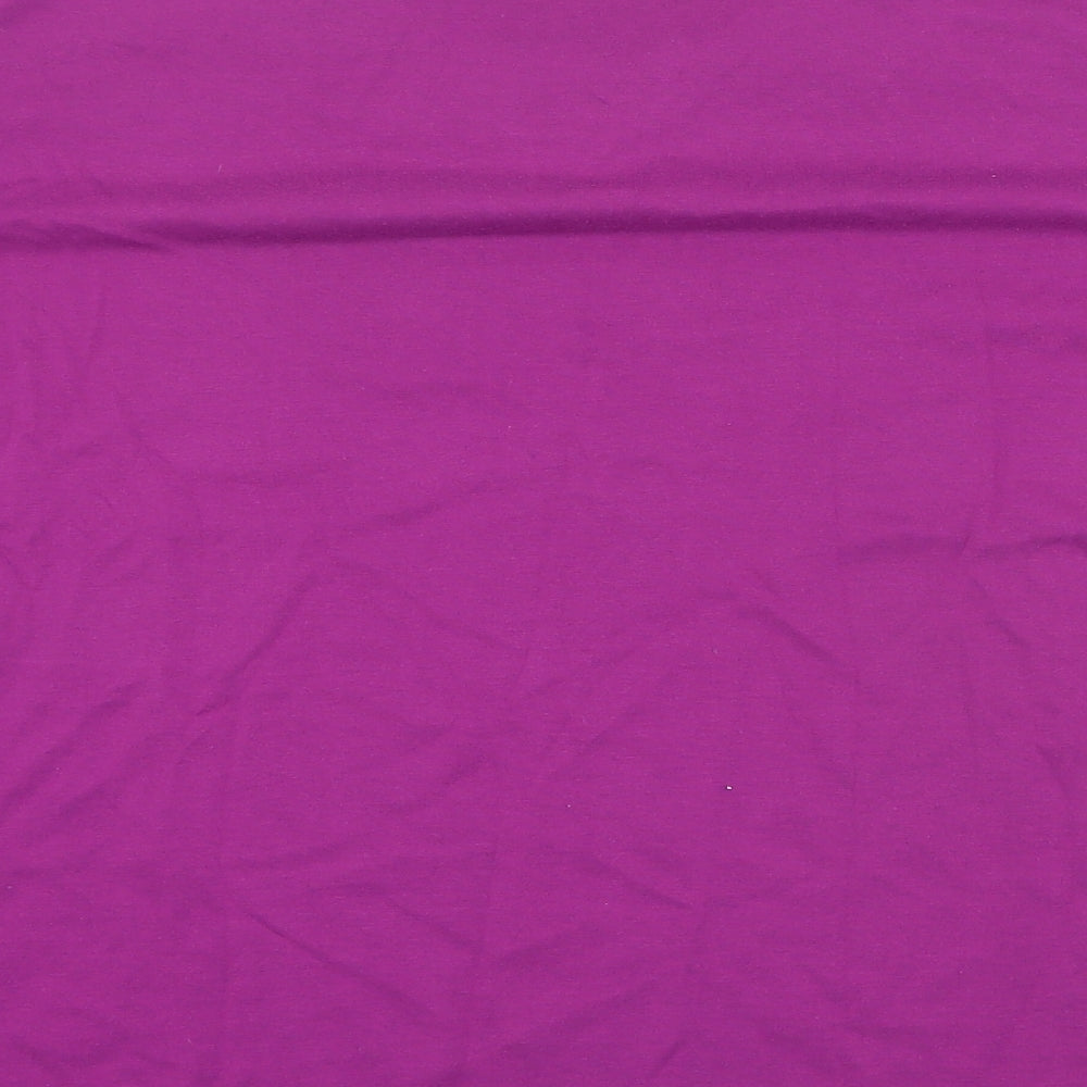 Hudson & Onslow Womens Purple  Polyester Basic T-Shirt Size 24 Round Neck