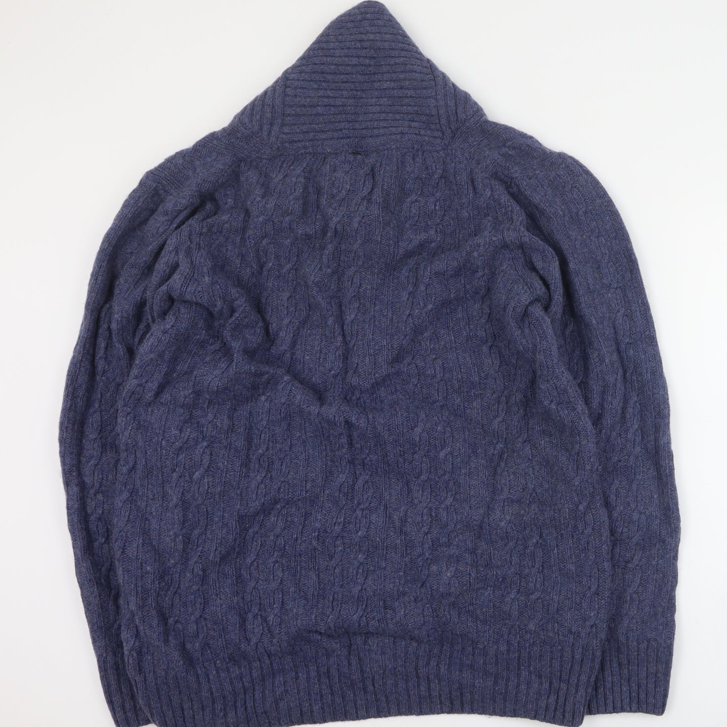 G Star Raw Mens Blue High Neck  Wool Pullover Jumper Size XL