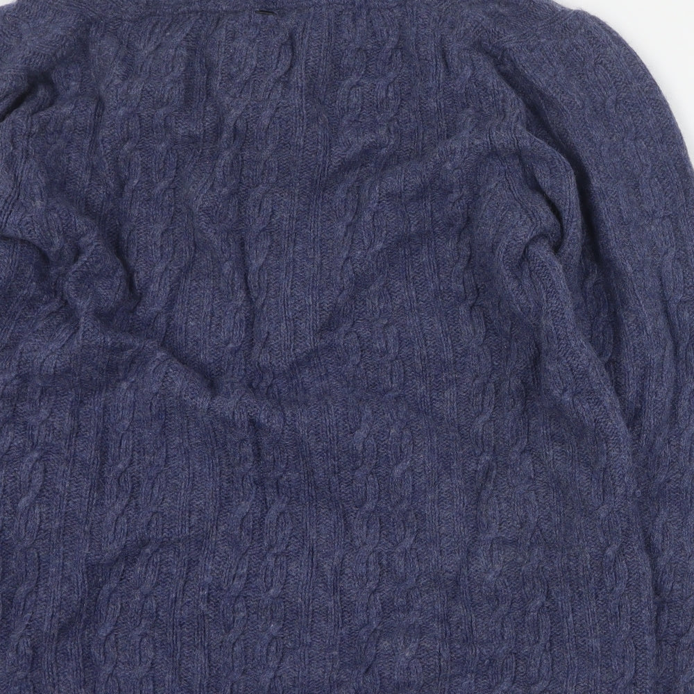 G Star Raw Mens Blue High Neck  Wool Pullover Jumper Size XL