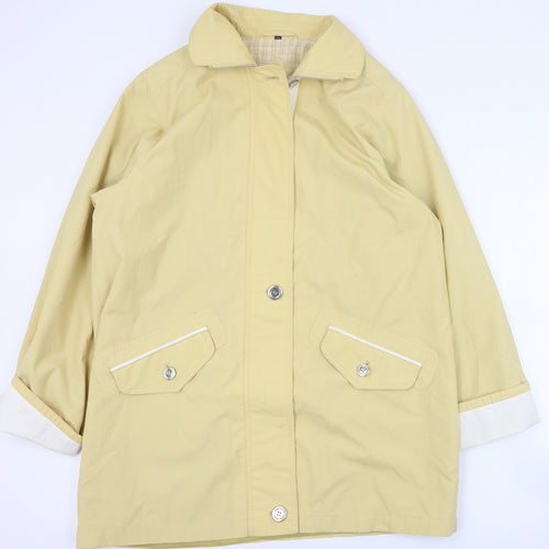 Berketex Womens Yellow   Pea Coat Coat Size 10  Zip