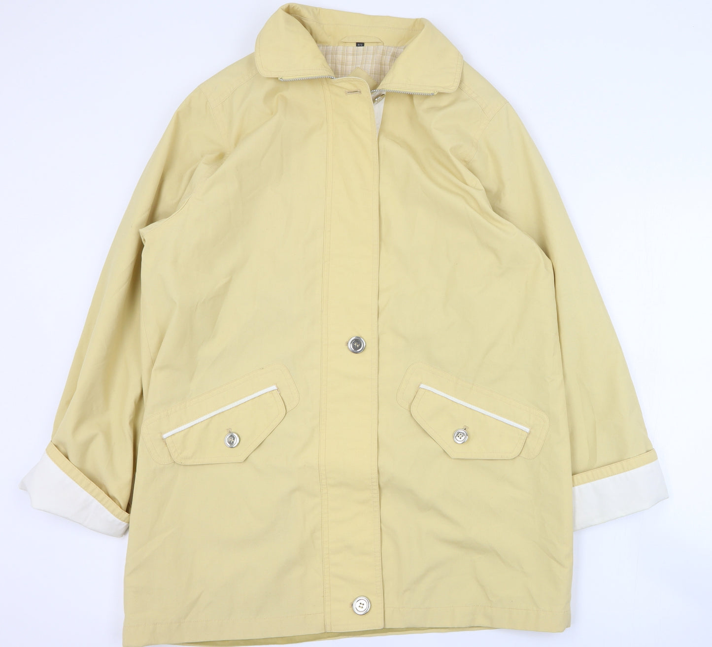 Berketex Womens Yellow   Pea Coat Coat Size 10  Zip