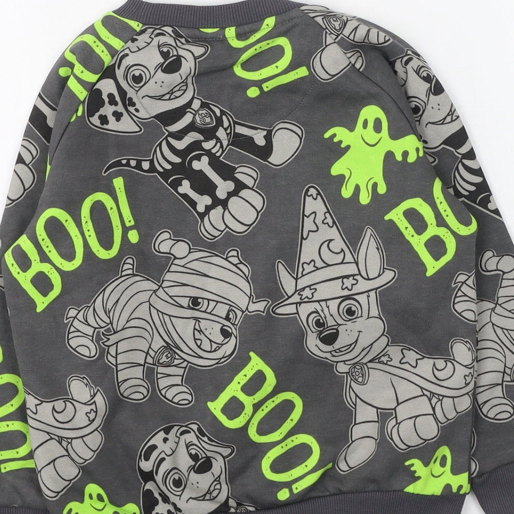 Preworn Boys Multicoloured  Cotton Pullover Sweatshirt Size 4-5 Years   - Paw Patrol