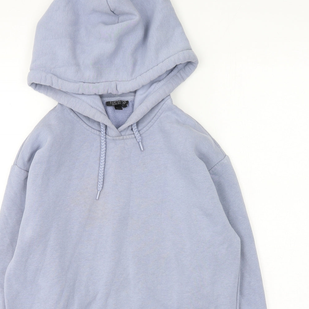 Topshop Womens Purple  Cotton Pullover Hoodie Size 8