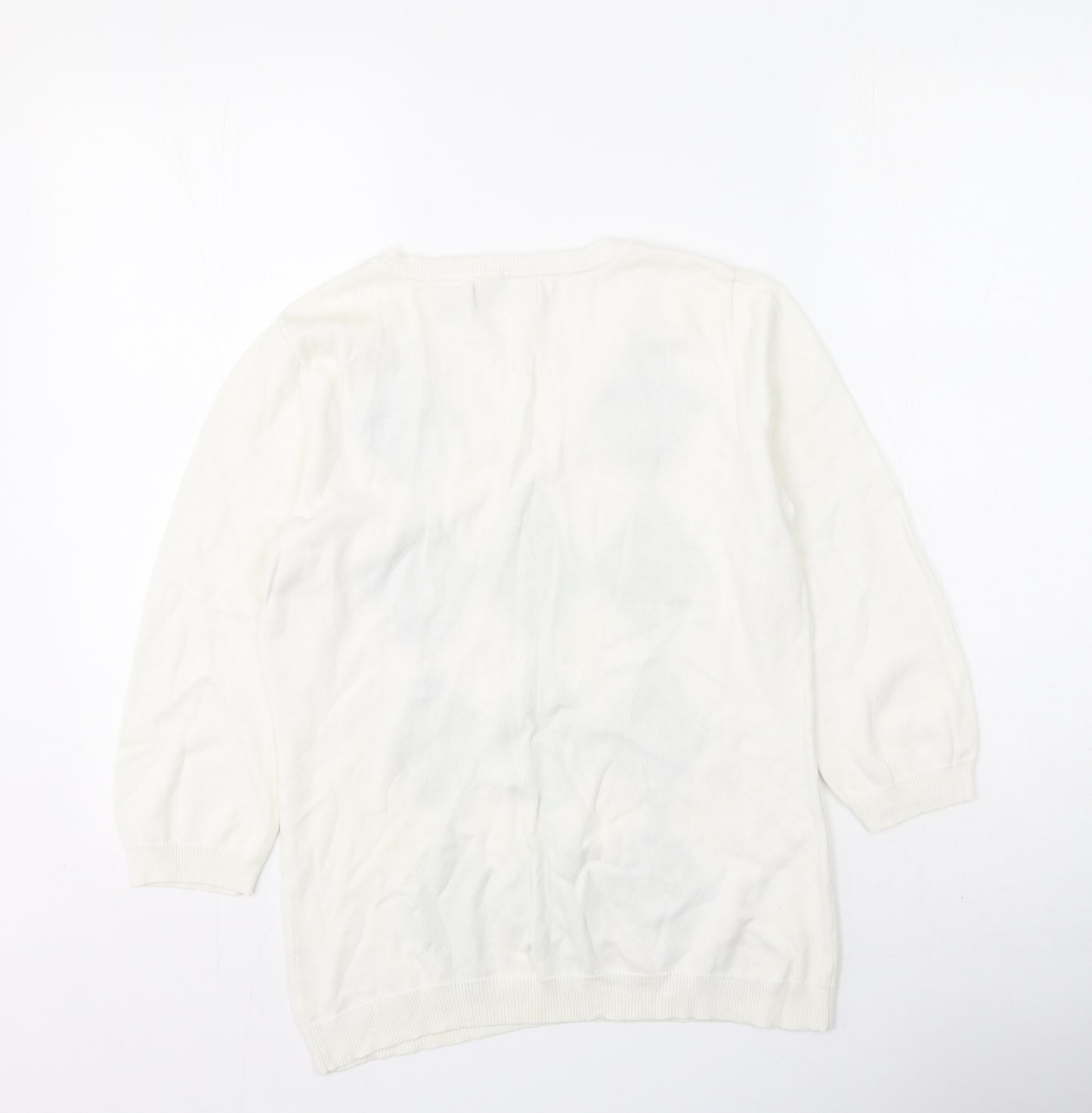 Liz Claiborne Womens Multicoloured  Cotton Pullover Sweatshirt Size M