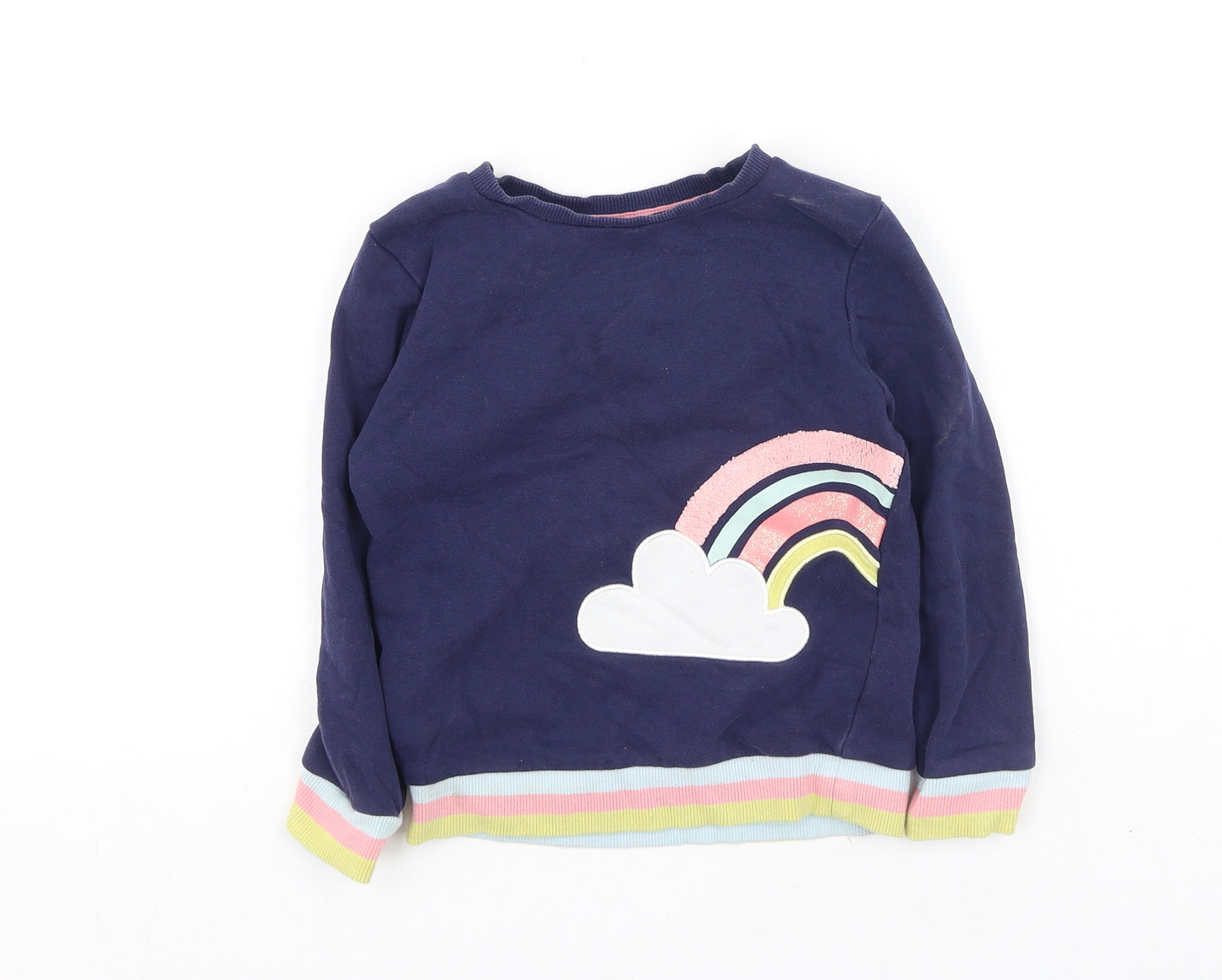 Nutmeg Girls Multicoloured  Polyester Pullover Sweatshirt Size 4-5 Years   - Rainbow