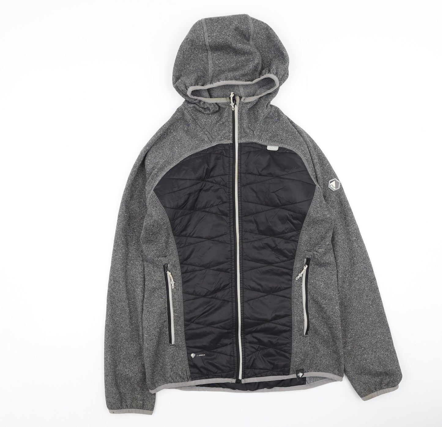 Regatta Womens Grey Round Neck  Polyamide Full Zip Jumper Size 10