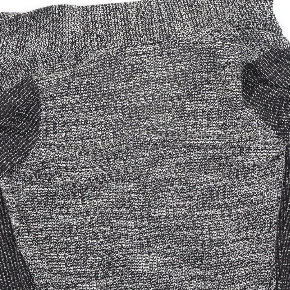 Preworn Womens Grey Round Neck  Acrylic Cardigan Jumper Size M