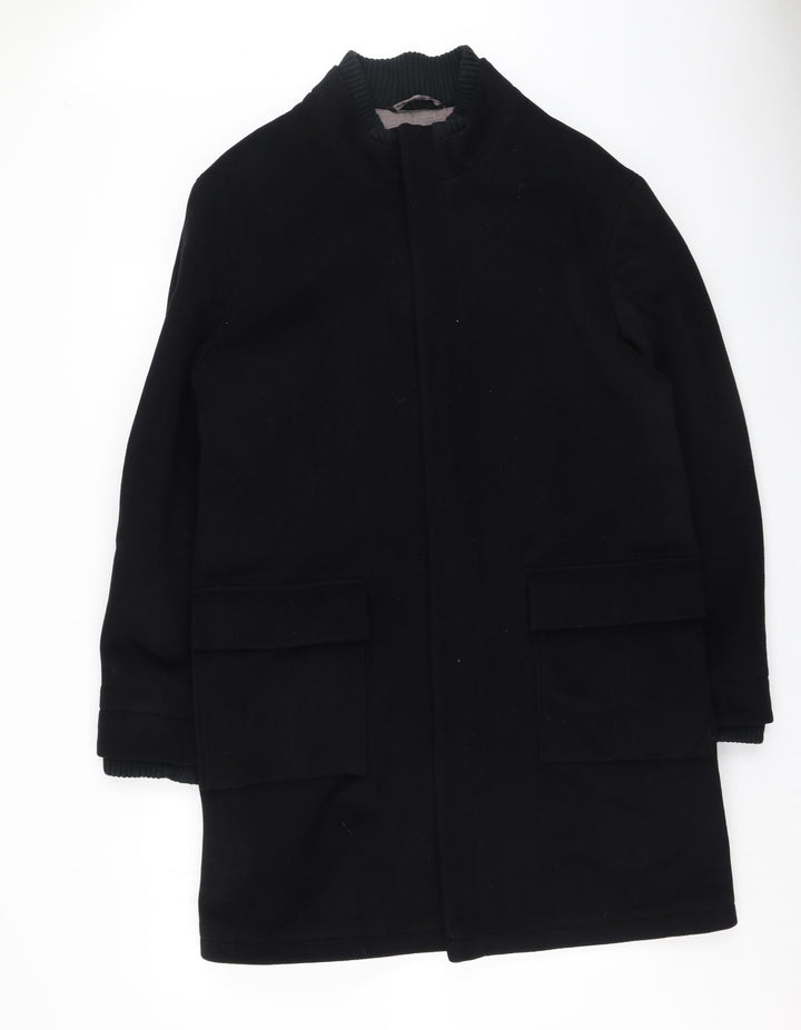 Jeffrey Banks Womens Black Trench Coat Coatigan Size M