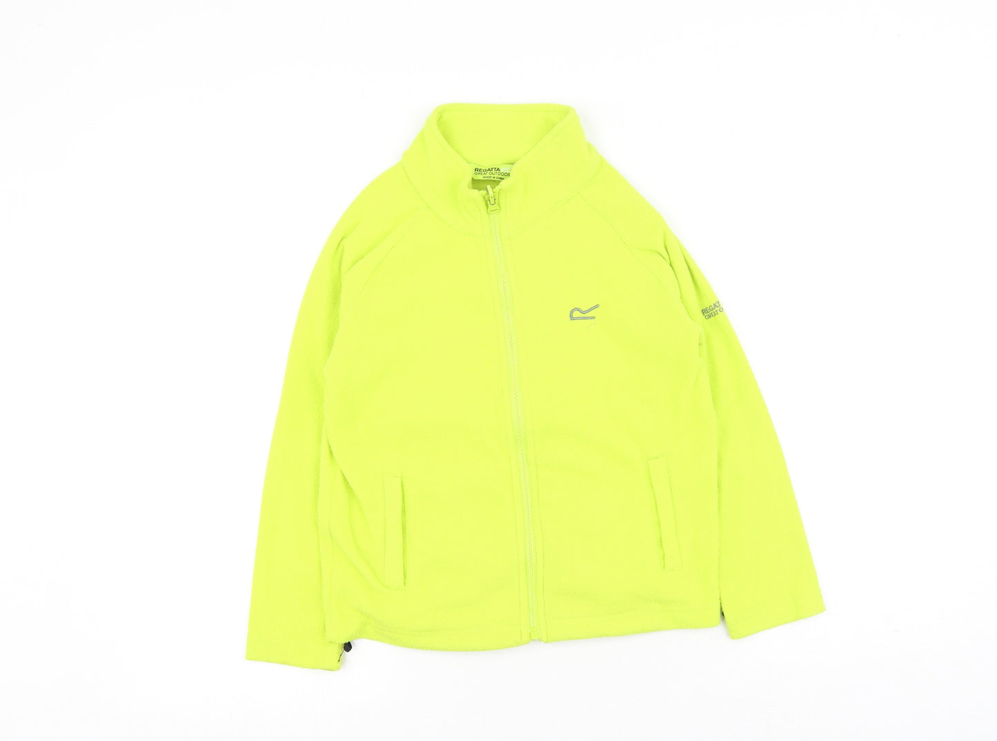 Regatta Boys Green High Neck  Polyester Full Zip Jumper Size 7-8 Years