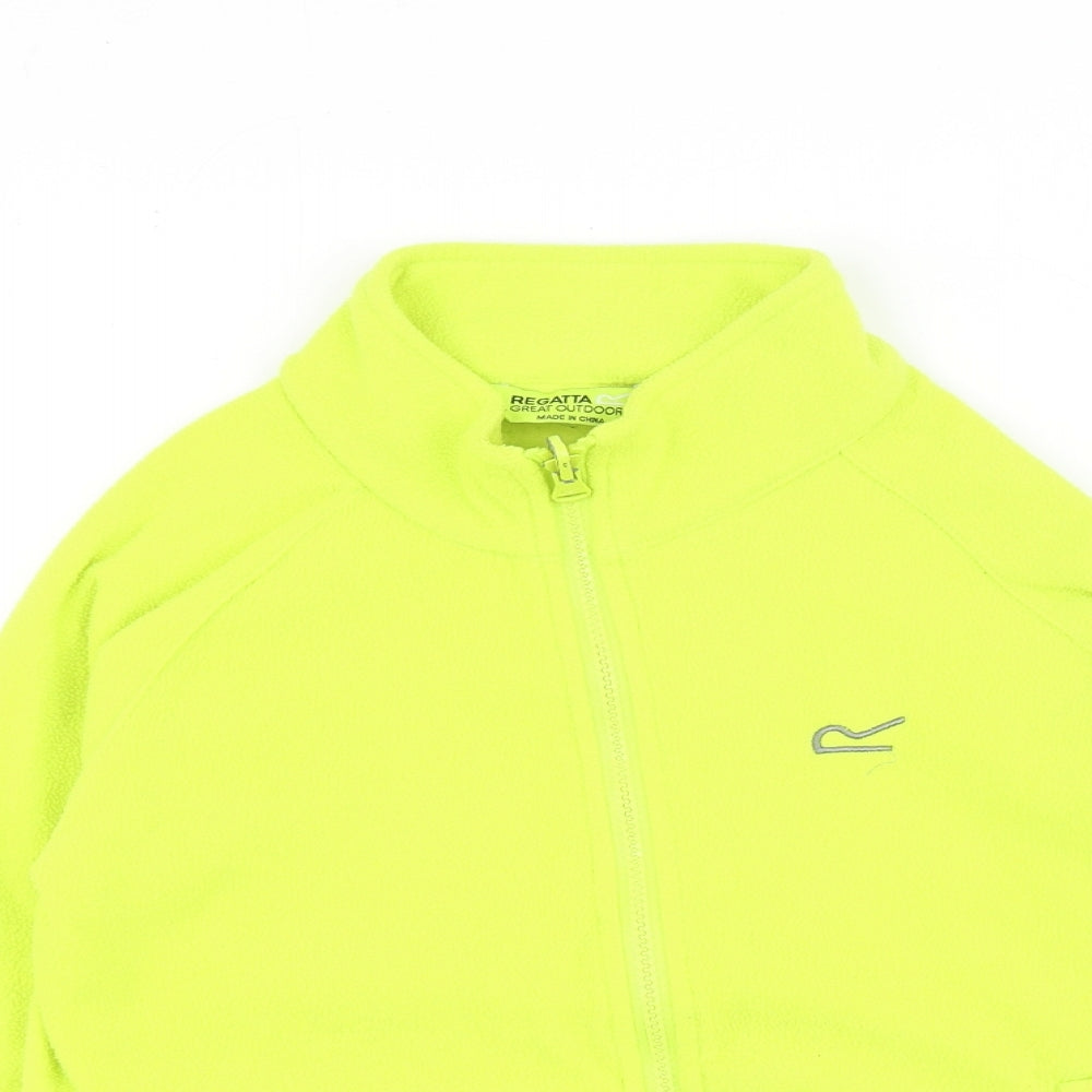 Regatta Boys Green High Neck  Polyester Full Zip Jumper Size 7-8 Years