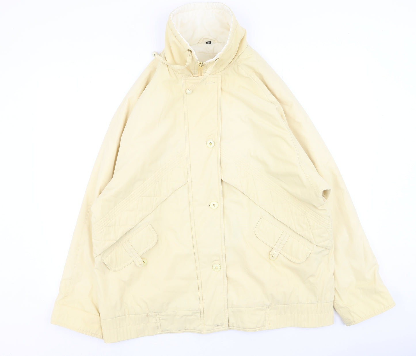 Preworn Womens Yellow   Rain Coat Coat Size 16