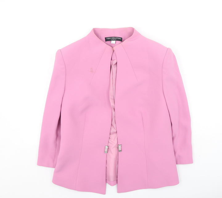 Venini Womens Pink   Jacket Poncho Size 10