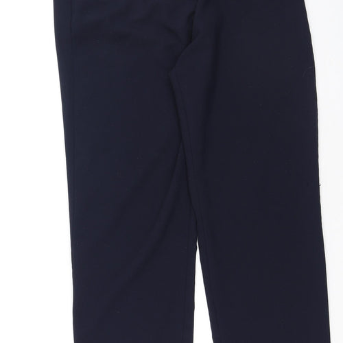 BM Womens Blue  Polyester Trousers  Size 14 L26 in Regular