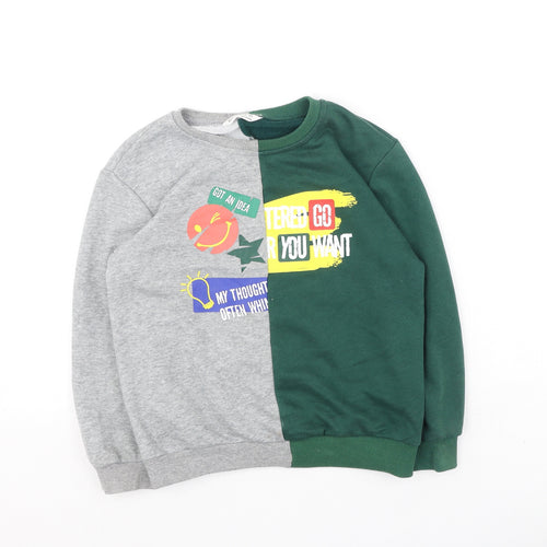 SheIn Boys Multicoloured  Polyester Pullover Sweatshirt Size 9 Years