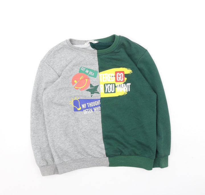SheIn Boys Multicoloured Polyester Pullover Sweatshirt Size 9 Years