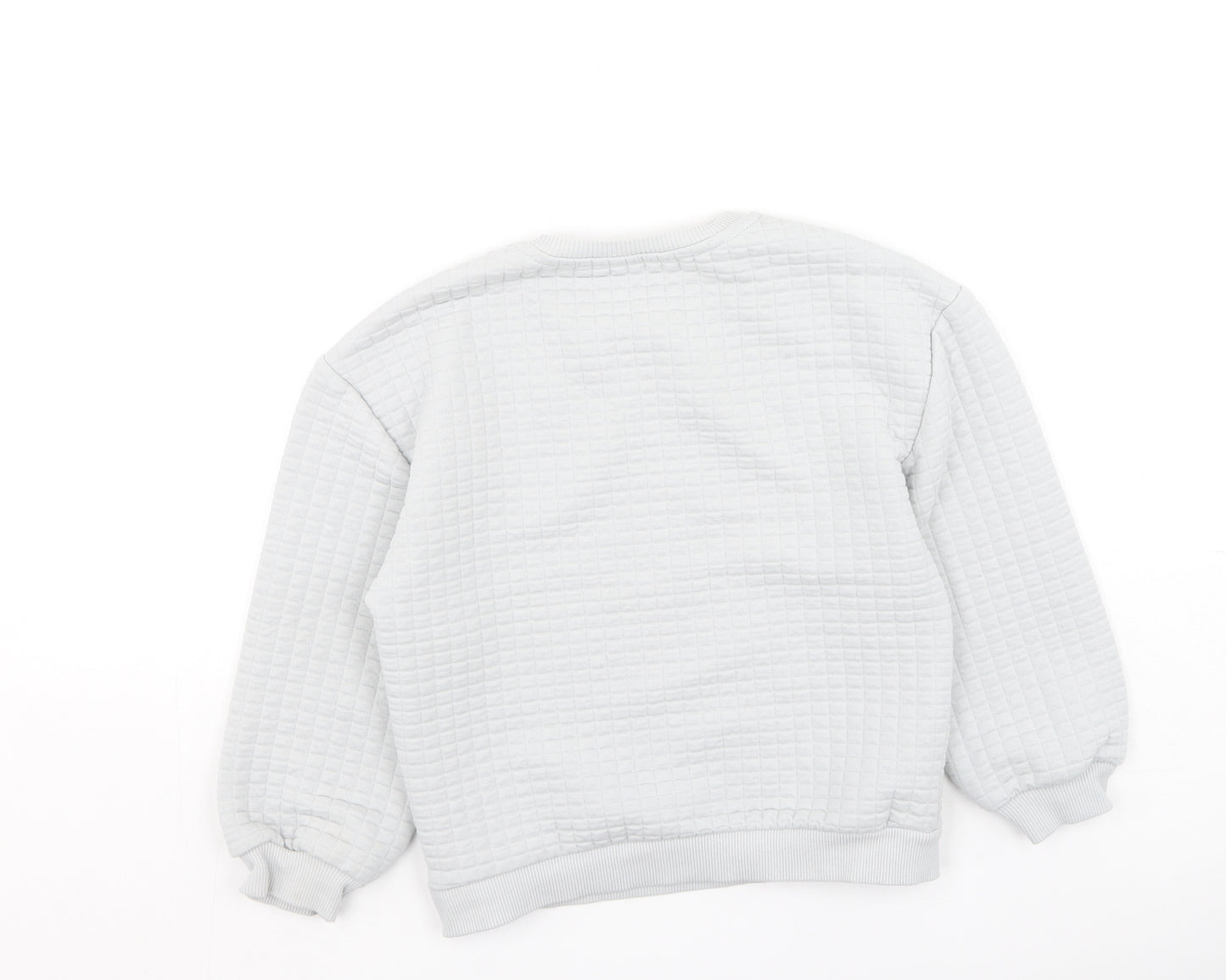 Preworn Boys Grey  Polyester Pullover Sweatshirt Size 7 Years