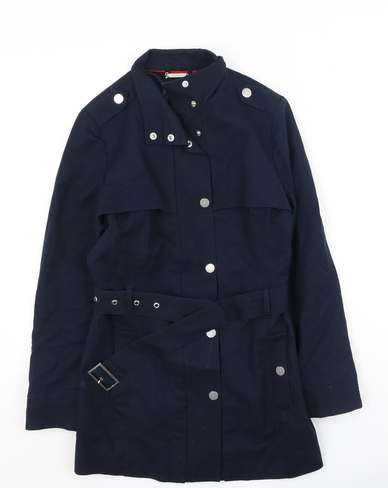 Marks and Spencer Womens Blue   Trench Coat Coatigan Size 10